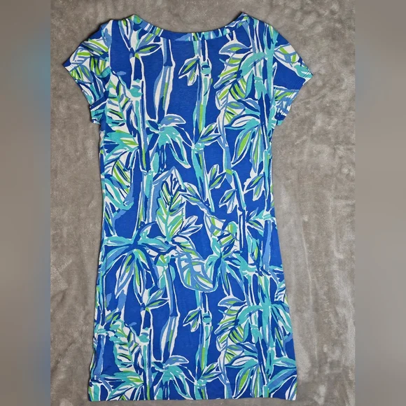 LILLY PULITZER V Neck Palmira Dress Blue Crush Bamboom Size Small. - Picture 6 of 7